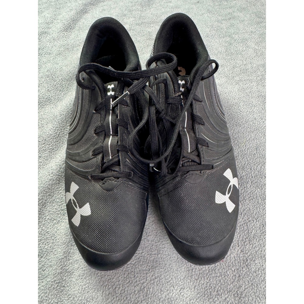Under Armour Nitro Mens Football Cleats Black Silver Low Top Athletic Shoes